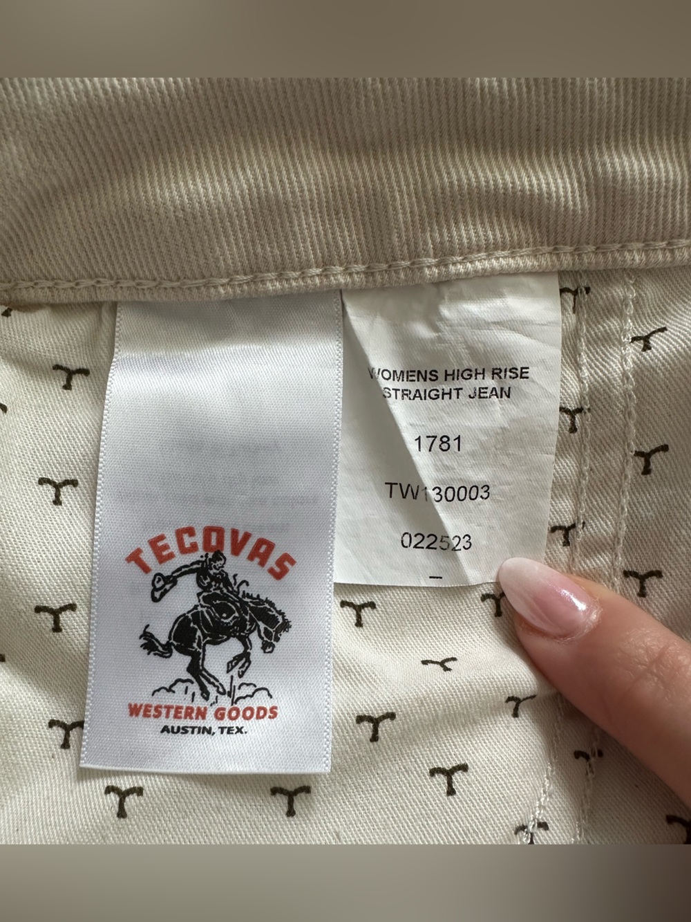 Tecovas Women’s High Rise Straight Jeans Natural Denim Cream Size 30 Western - Picture 7 of 8